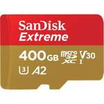 Tarjeta de memoria SanDisk 400GB microSDXC Extreme UHS-I U3 160 / 90 MB/s Mobile + adaptador