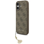 Etui Guess 4G Charms Collection MagSafe  do iPhone 17 brązowy