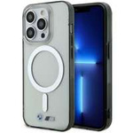 Funda BMW BMHMP14XHCRS iPhone 14 Pro Max 6.7" transparente durocase Silver Ring MagSafe