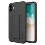 Wozinsky Kickstand Case flexible silicone cover with a stand iPhone 12 Pro Max black