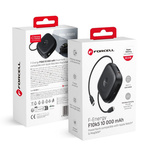 Powerbank zgodny z MagSafe Forcell F-Energy F10K5 PD3.1 QC3.0 3A 22,5W 10000 mAh kompatybilny z Apple Watch czarny 0INT