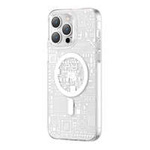 Funda magnética Kingxbar PQY Geek Series para iPhone 14 Pro MagSafe plateada