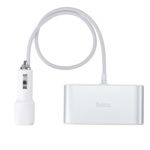 Distribuidor de encendedor de coche HOCO con LCD + 2xUSB Z13 plata
