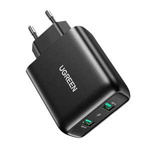 Cargador uGREEN 2xUSB-A, 18W, PD3.0, EU (negro) CD161