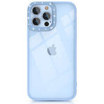 Kingxbar Sparkle Series iPhone 13 Pro con tapa trasera cristales azul