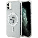 Karl Lagerfeld KLHMN61HGKCNOT iPhone 11 / Xr 6.1" transparente durocase Karl&Choupette Glitter MagSafe