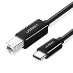 Cable USB-C 2.0 a USB-B UGREEN US241 para impresora, 1m (negro)