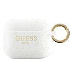  GUESS  Estuche de silicona blanco brillante para los AirPods Pro