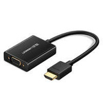 Cable adaptador Ugreen cable HDMI (macho) - VGA (hembra) negro (MM102)