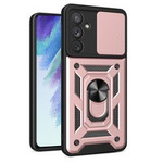 Funda Hybrid Armor Camshield para Samsung Galaxy A54 5G funda blindada con tapa de cámara rosa