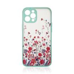 Design Case para iPhone 12 Pro funda flor azul claro