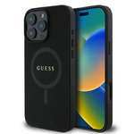 Etui Guess iPhone 16 Pro Max czarny/black HC MagSafe PU Saffiano Classic Logo