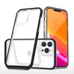 Funda transparente 3 en 1 para iPhone 13 Pro con marco de gel negro