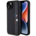 Funda Bmw Bmhcp15s23pupvk IPhone 15 / 14 / 13 6.1" Negro/Negro Durocase Línea Tricolor Perforada Case