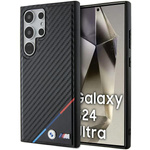 Funda BMW BMHMS24L23PUDTK Samsung Galaxy S24 Ultra S928 negro/negro durocase Carbon Tricolor Line MagSafe Case