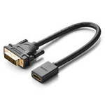 Cable adaptador Ugreen cable DVI (macho) - HDMI (hembra) 0,15m negro (20118)