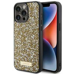 Etui Guess GUHCP15XPFGSBSD iPhone 15 Pro Max 6.7" żółty/yellow hardcase Rhinestone Metal Logo Case