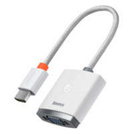 Adaptador de enchufe Baseus Lite Series HDMI a VGA + mini jack 3.5mm / fuente de alimentación micro USB blanco (WKQX010102)