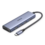 Adaptador HUB UGREEN CM511 USB-C a HDMI, 3x USB-A 3.0, SD/TF 20956A