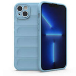 Funda Magic Shield Case para iPhone 14 Plus funda blindada flexible azul claro