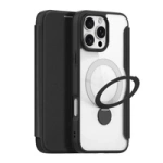 Dux Ducis Skin X Pro Hülle für iPhone 16 Pro Max mit MagSafe, Flip und Stand – Schwarz