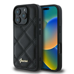 Etui Guess iPhone 16 Pro Max 6.9" czarny/black hardcase Quilted Metal Logo