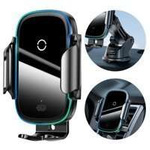 Baseus Smart Vehicle Bracket Wireless Qi Charger 15W Electric Auto Car Mount Bracket Air Vent Holder black (WXHW03-01)