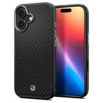 Funda Spigen IPhone 17 ENZO ARAMID "T" Mag MagSafe NEGRO/PLATA