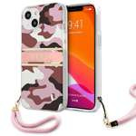 Funda GUESS Apple iPhone 13 Camo Strap Collection Pink Hardcase
