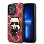 Funda Karl Lagerfeld Klhcp13lpmnikpi iPhone 13 Pro / 13 6.1" Hardcase Red/red Monogram Ikonik Patch Case