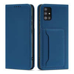 Estuche magnético para tarjetas para Xiaomi Redmi Note 11 Pro Estuche para tarjetas Monedero Titular de la tarjeta Azul