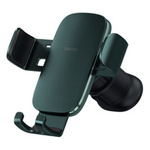 Baseus Metal Age II Gravity Car Phone Holder en la rejilla de ventilación verde (SUJS000006)