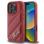 Etui Karl Lagerfeld iPhone 16 Pro 6.3" czerwony/red hardcase Quilted Signature
