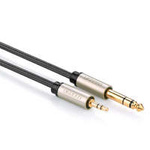 Cable Ugreen cable audio TRS mini jack 3.5mm - jack 6.35mm 2m gris
