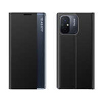 New Sleep Case Cover para Xiaomi Redmi 11A / Poco C55 / Redmi 12C Cover con Flip Stand Black