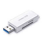 Lector de tarjetas TF/SD portátil Ugreen para USB 3.0 blanco (CM104)