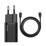 Baseus Super Si 1C cargador rápido USB Tipo C 20W Power Delivery + cable USB Tipo C - Lightning 1m negro (TZCCSUP-B01)