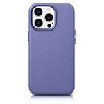 Funda iCarer de piel auténtica para iPhone 14 Pro Max, color morado claro (WMI14220708-LP) (compatible con MagSafe)
