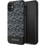 Guess GUHMN61HGCFSEK iPhone 11 / Xr 6.1" negro/negro durocase GCube Stripes MagSafe