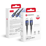 Kabel USB C do USB C Forcell F-Energy QC4.0 PD 5A 100W Gradient 1 m C357 czarny