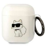 Karl Lagerfeld KLA2HNCHTCT Airpods 1/2 tapa transparente Ikonik Choupette