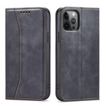 Magnet Fancy Case Case para iPhone 12 Pro Max Pouch Wallet Card Holder Black