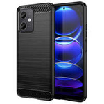 Carbon Case para Xiaomi Poco X5 5G / Redmi Note 12 5G funda flexible silicona carbono negra