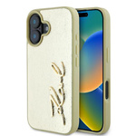 Etui Karl Lagerfeld iPhone 16 6.1" złoty/gold hardcase Metal Signature