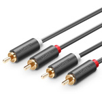 Ugreen cable stereo audio video cable 2 RCA 2x Cinch 5m gray (10520)