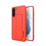 Wozinsky Kickstand Case Funda de silicona con soporte para Samsung Galaxy S21 + 5G Rojo