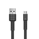 Remax Armor Series flat USB / micro USB cable 5V 2.4A black 