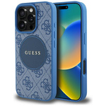 Etui Guess 4G Circle Classic Logo        MagSafe do iPhone 16 Pro Max niebieski