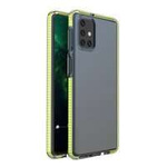 Spring Case clear TPU gel protective cover with colorful frame for Samsung Galaxy M31s dark blue