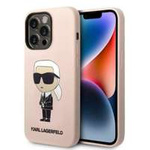 Etui Karl Lagerfeld Klhcp14lsnikbcp Iphone 14 Pro 6,1" Hardcase Różowy/pink Silicone Ikonik Case